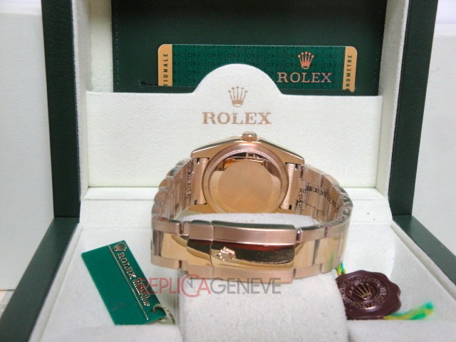 Rolex replica daydate ll SARU green dial diamond bezel orologio replica copia imitazione - immagine 10