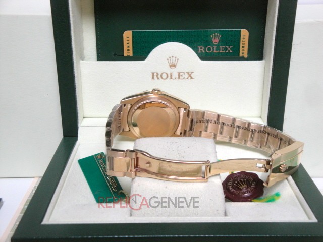 Rolex replica daydate ll SARU green dial diamond bezel orologio replica copia imitazione - immagine 12
