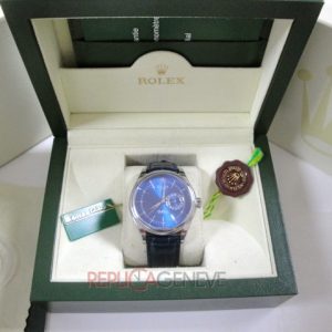 Rolex replica cellini white gold data blue imitazione copia