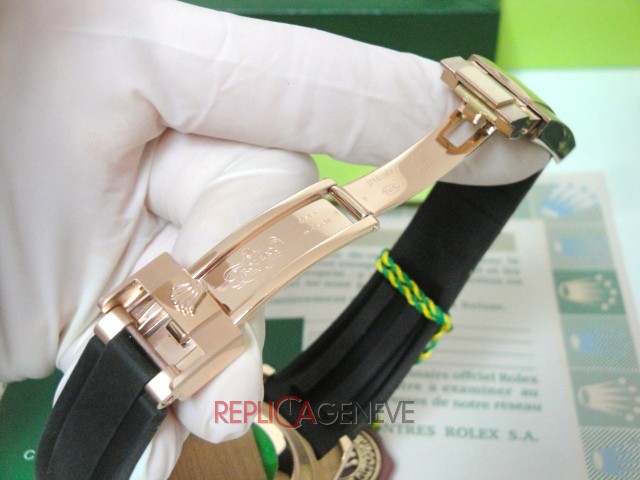 Rolex replica yacht master I rose gold SARU limited edition strip rubber orologio replica copia - immagine 18