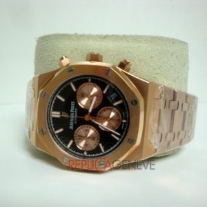 Audemars Piguet royal oak leo messi chrono rose gold black dial orologio replica imitazione