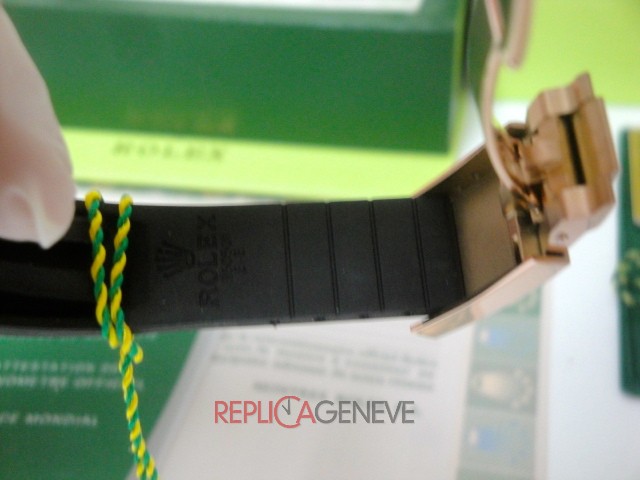 Rolex replica yacht master I rose gold SARU limited edition strip rubber orologio replica copia - immagine 21