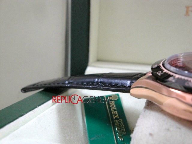 Rolex replica daytona chocolate ceramichon strip leather orologio replica copia - immagine 8