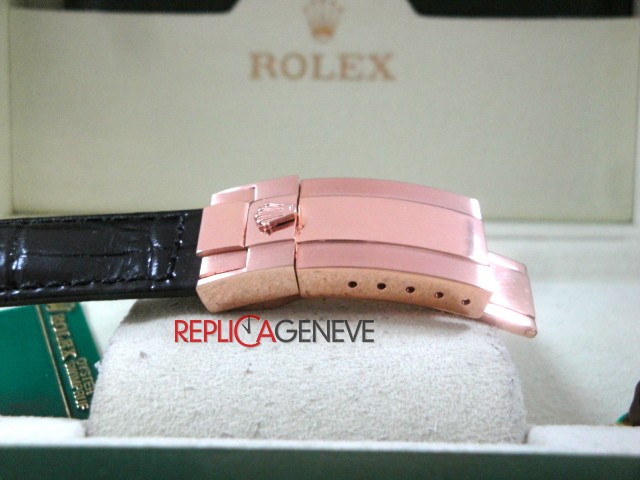 Rolex replica daytona chocolate ceramichon strip leather orologio replica copia - immagine 12