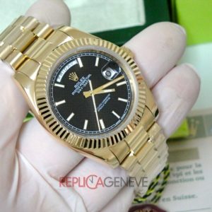 Rolex replica daydate II oro giallo black dial orologio replica copia imitazione