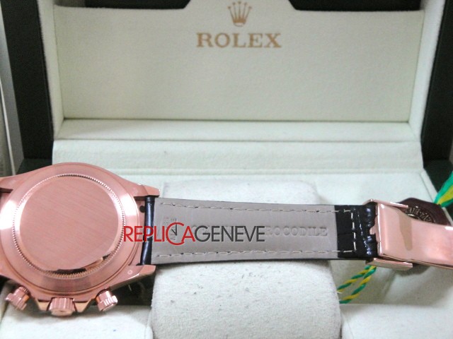 Rolex replica daytona chocolate ceramichon strip leather orologio replica copia - immagine 14