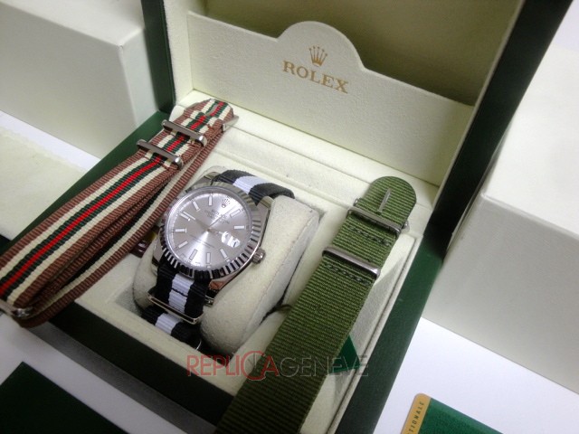 Rolex replica datejust argentèè cordura imitazione copia - immagine 5