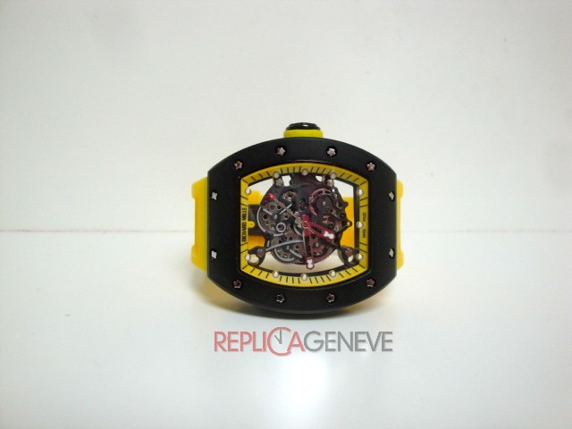 Richard mille replica RM055 yellow strip orologio replica imitazione - immagine 2
