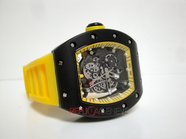 Richard mille replica RM055 yellow strip orologio replica imitazione - immagine 6