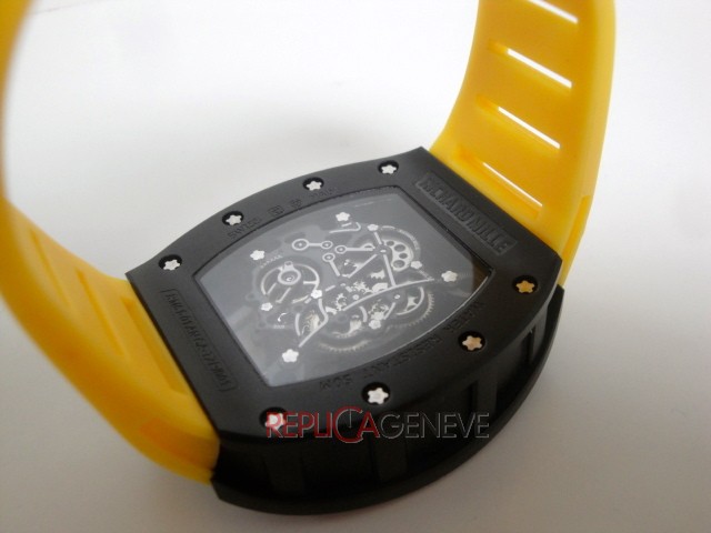 Richard mille replica RM055 yellow strip orologio replica imitazione - immagine 7