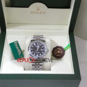 Rolex replica datejust acciaio black barrette jubilèè imitazione replica orologi
