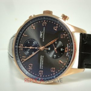 IWC replica portoghese rose gold black dial orologio replica copia imitazione