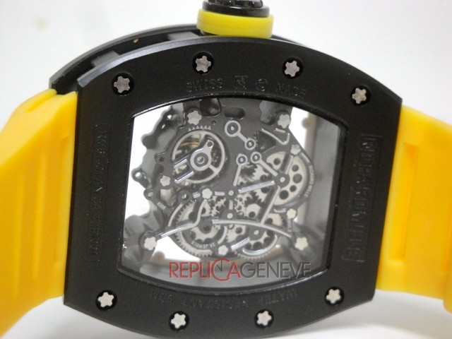 Richard mille replica RM055 yellow strip orologio replica imitazione - immagine 11