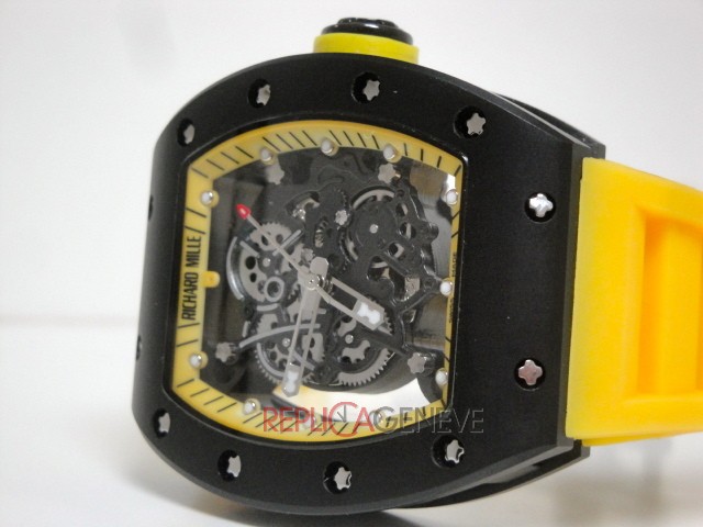 Richard mille replica RM055 yellow strip orologio replica imitazione - immagine 13