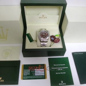 Rolex replica daydate ll acciaio cherry dial orologio replica copia imitazione
