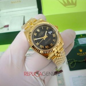 Rolex replica datejust oro giallo black roman imitazione replica orologio copia