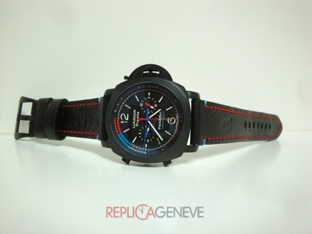 Officine Panerai replica luminor regatta americans cup oracle team pvd strip leather orologio replica imitazione - immagine 2