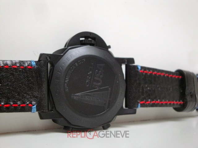 Officine Panerai replica luminor regatta americans cup oracle team pvd strip leather orologio replica imitazione - immagine 5