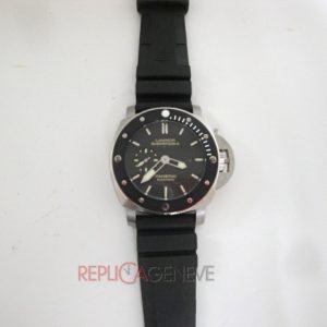 Officine Panerai replica luminor submersible amagnetic rubber-b