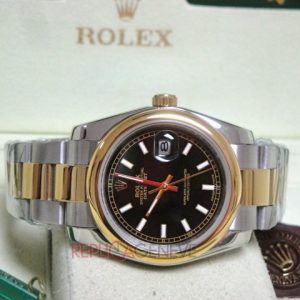 Rolex replica datejust acciaio oro black barrette oyster imitazione copia