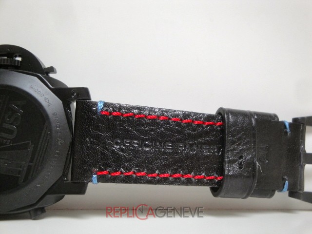 Officine Panerai replica luminor regatta americans cup oracle team pvd strip leather orologio replica imitazione - immagine 4