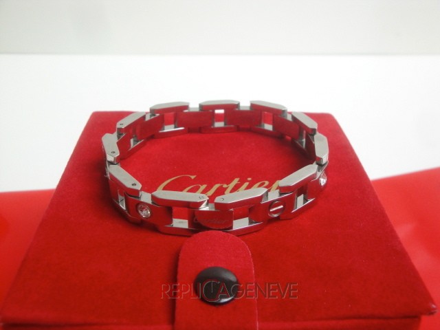 Cartier replica gioielli bracciale diamond oro bianco imitazione copia perfetta - immagine 5
