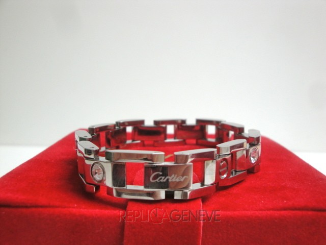 Cartier replica gioielli bracciale diamond oro bianco imitazione copia perfetta - immagine 6