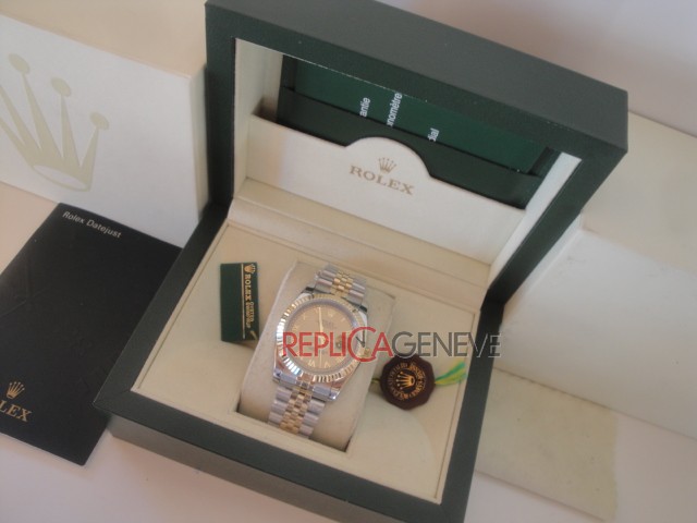 Rolex replica lady datejust acciaio oro gold roman jubilèè imitazione replica orologi - immagine 12