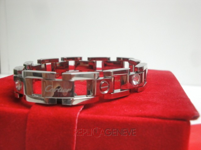 Cartier replica gioielli bracciale diamond oro bianco imitazione copia perfetta - immagine 7