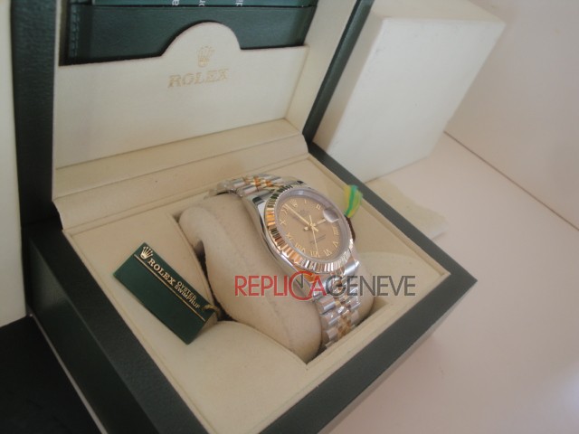Rolex replica lady datejust acciaio oro gold roman jubilèè imitazione replica orologi - immagine 13