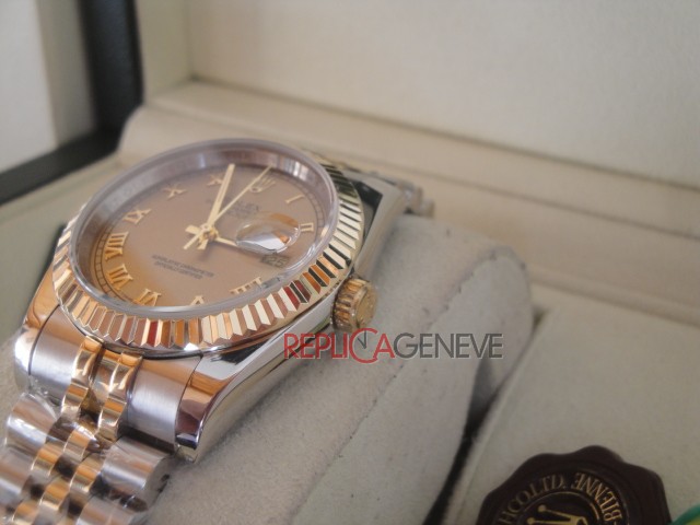 Rolex replica lady datejust acciaio oro gold roman jubilèè imitazione replica orologi - immagine 6