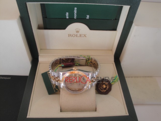 Rolex replica lady datejust acciaio oro gold roman jubilèè imitazione replica orologi - immagine 9
