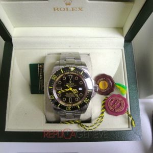 Rolex replica deepsea seadweller acciaio black out yellow edition orologio replica imitazione copia