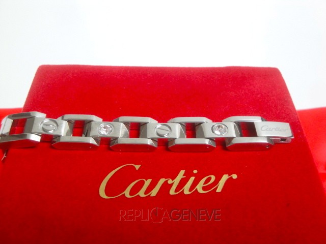 Cartier replica gioielli bracciale diamond oro bianco imitazione copia perfetta - immagine 9