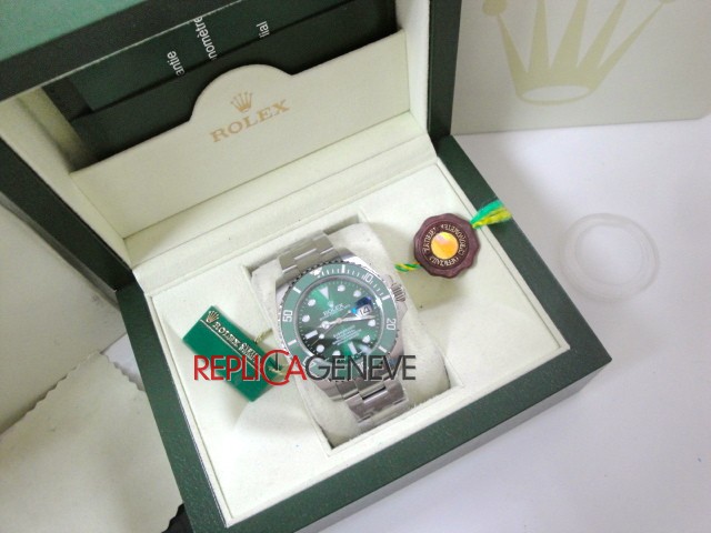 Rolex replica submariner ceramichon acciaio ghiera verde hulk orologio replica imitazione copia - immagine 3