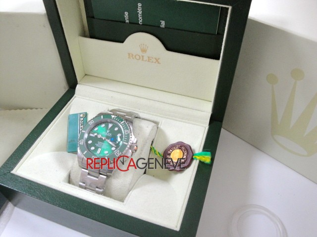 Rolex replica submariner ceramichon acciaio ghiera verde hulk orologio replica imitazione copia - immagine 2
