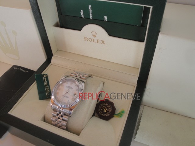 Rolex replica datejust acciaio madreperla roman jubilèè imitazione replica orologi - immagine 7