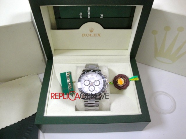 Rolex replica daytona acciaio ceramichon white dial 116500LN orologio replica copia imitazione - immagine 10