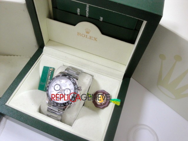 Rolex replica daytona acciaio ceramichon white dial 116500LN orologio replica copia imitazione - immagine 12