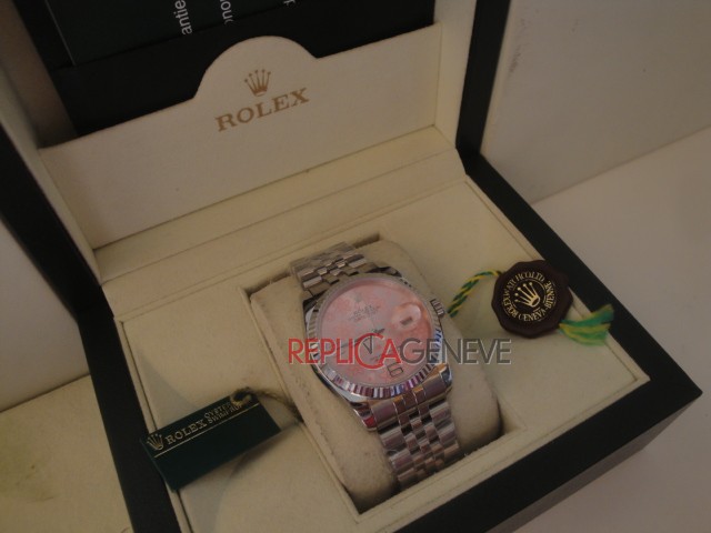 Rolex replica datejust acciaio rosè flower jubilèè imitazione replica orologi - immagine 3