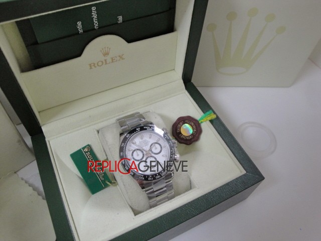 Rolex replica daytona acciaio ceramichon white dial 116500LN orologio replica copia imitazione - immagine 11