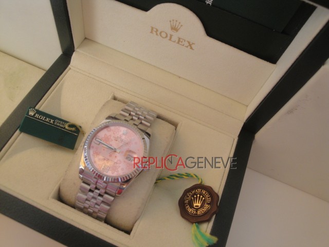 Rolex replica datejust acciaio rosè flower jubilèè imitazione replica orologi - immagine 2