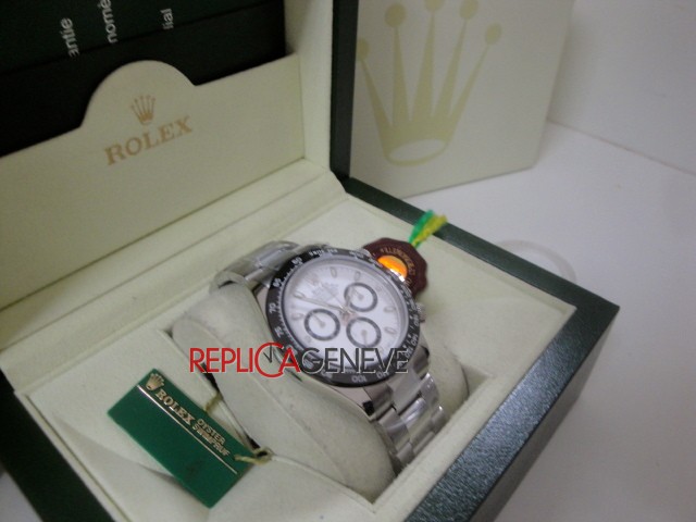 Rolex replica daytona acciaio ceramichon white dial 116500LN orologio replica copia imitazione - immagine 13