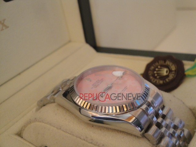 Rolex replica datejust acciaio rosè flower jubilèè imitazione replica orologi - immagine 4