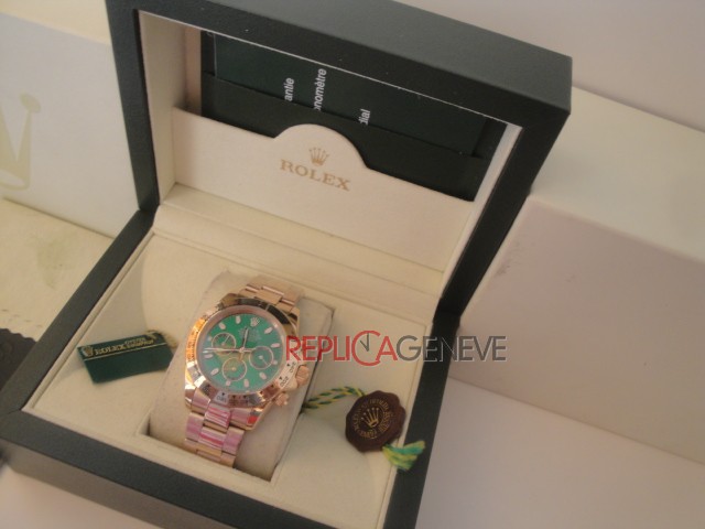 Rolex replica daytona 116508 oro giallo green dial john mayer - immagine 12