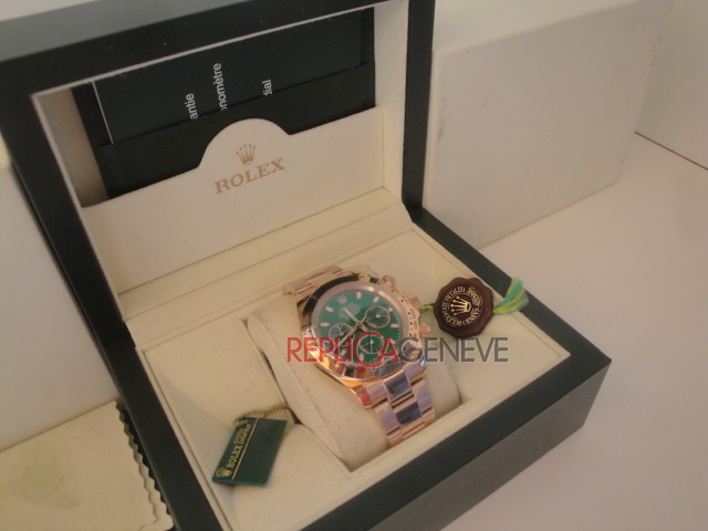 Rolex replica daytona 116508 oro giallo green dial john mayer - immagine 15