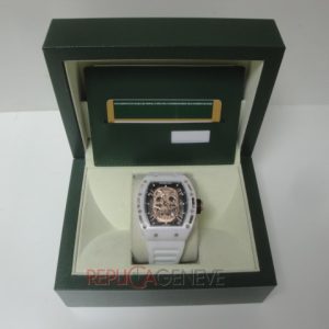 Richard mille replica skull nano ceramic rose gold limited edition white orologio replica imitazione