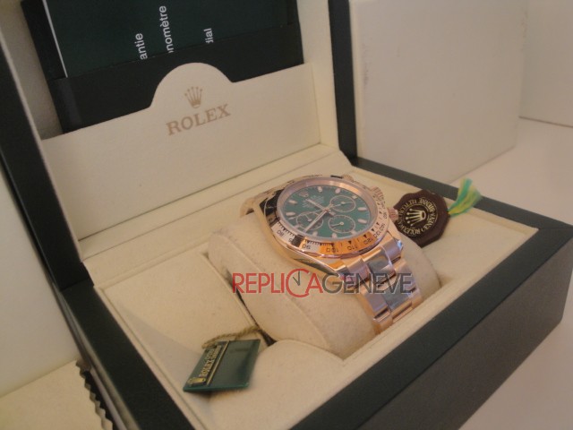 Rolex replica daytona 116508 oro giallo green dial john mayer - immagine 14