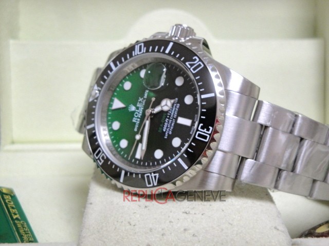 Rolex replica seadweller ceramichon gradient green dial orologio replica imitazione copia - immagine 9