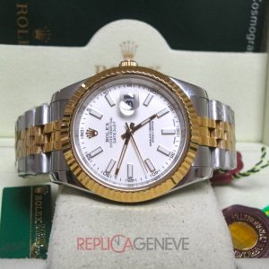 Rolex replica datejust acciaio oro giallo white dial barrette imitazione copia